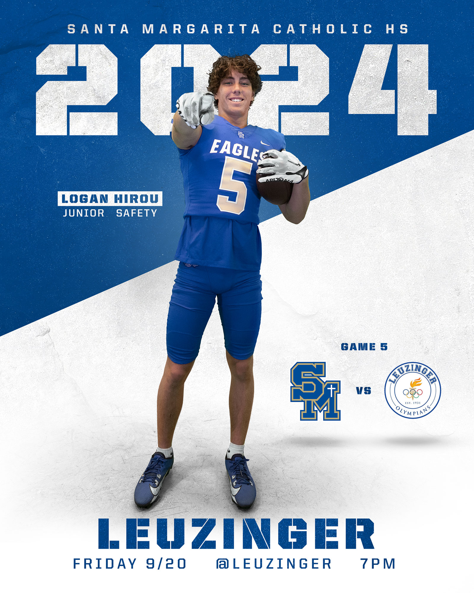 Santa Margarita Catholic Football game day program covers